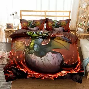 Комплект постельного белья «Яйцо дракона» King Queen Double Full Twin Single Size 70x133cm 2pcs