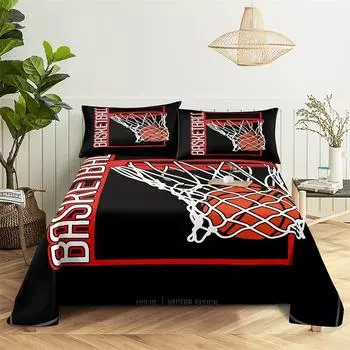 Комплект простыней Space Bed Set Постельное белье Простыня в спортивном стиле для мальчиков и девочек Постельное белье Простыни и наволочки для кровати размера King 150X230cm(2Pcs)