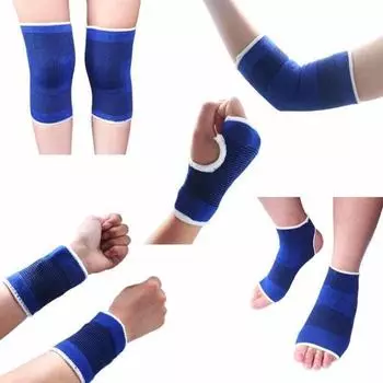 Комплект защитной спортивной экипировки унисекс: Защитные наколенники, запястья, локти, лодыжки и ладони для баскетбола и фитнеса. Ankle support (1 pair)