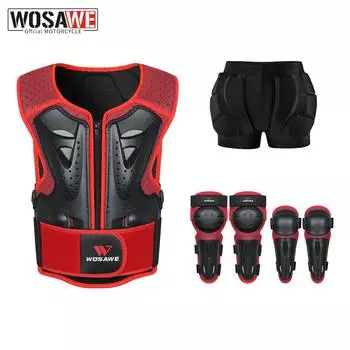 Комплект защиты для мотоцикла WOSAWE Armor Vest Shorts MTB BMX Наколенники
