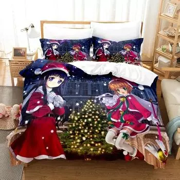 Комплекты постельного белья Anime Card Captor Sakura изысканный комплект постельного белья пододеяльник комплект постельного белья роскошный подарок на день рождения 135X200cm-2pcs