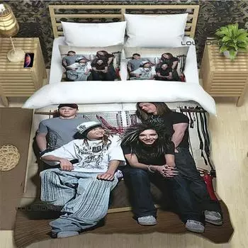 Комплекты постельного белья с принтом группы Tokio Hotel, изысканный комплект постельного белья, пододеяльник, комплект постельного белья, роскошный подарок на день рождения 70x133cm 2pcs
