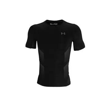 Компрессионная рубашка для фитнеса с короткими рукавами Under Armour HeatGear Vent, мужские топы, черные 1362452-001 M