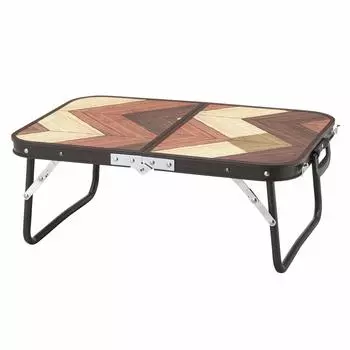 Konan Original Foldable Aluminum Low Table Brown Width 61 x Depth 40 x Height 24cm Weight Load Capacity 10kg 1.9kg