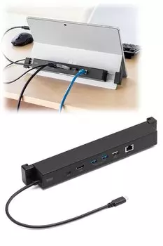 Концентратор док-станции Surface HDMI USB x 3 LAN PD100W Pro, совместимый с E-Supply Type-C 4K/30 Гц 8/7/Pro X/Go/Go2/Go3 EZ4-HUB039BK3
