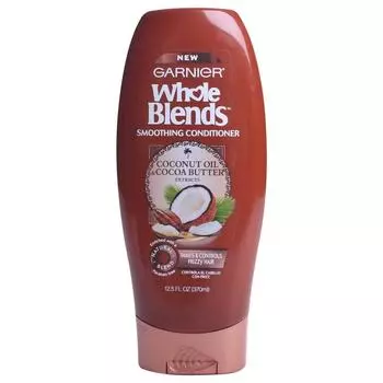Кондиционер для разглаживания волос Garnier Whole Blend с кокосовым маслом и маслом какао, 370 мл, 1 упаковка