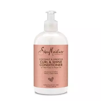 Кондиционер для вьющихся и блестящих волос Shea Moisture Coconut & Hibiscus, 384 мл, 1 шт.