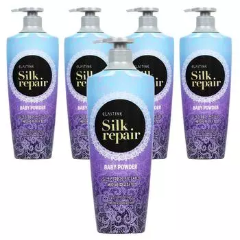 Кондиционер для волос Elastine Silk Repair с ароматом детской присыпки, 550 мл, 5 шт.