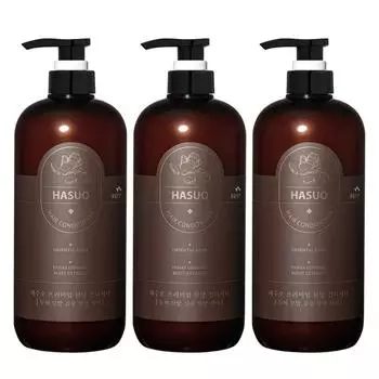 Кондиционер для волос Man with Flowers Hasoo Premium Oriental Herbal 1000 мл, 1 л, 3 шт.