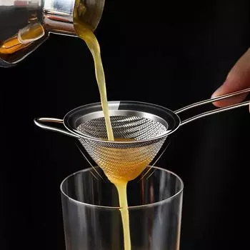 Конический фильтр из нержавеющей стали с мелкой сеткой, сито для коктейлей, конический фильтр