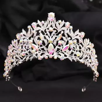 Конкурс красоты барочная свадебная корона из красного хрустального сплава с гальваническим покрытием свадебная повязка на голову аксессуары для волос