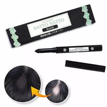 Консилер для пудры Scalp Part Concealing Powder Pen Satsat Thinning Hair Alopecia Areata Hidden Hair Foundation подходит для больших участков (черный) Нет