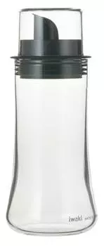 Контейнер для соуса iwaki AGC Techno Glass из термостойкого стекла, устойчивый к каплям, 160 мл, герметичный контейнер для приправ с крышкой KT5032-BKS