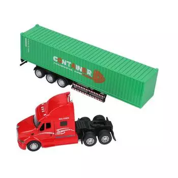 Контейнеровоз Модель 1:48 ярких изысканных красивых декоративных игрушечных украшений для детей старше 3 лет зелёный
