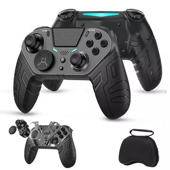 Контроллер для PS4 PS3 PS Playstation 4 3 ПК Управление Беспроводной Bluetooth Мобильный Android TV Геймпад Игровой игровой коврик Джойстик Телефон чёрный