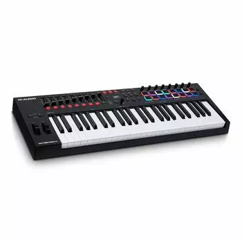 Контроллер клавиатуры USB MIDI с назначаемыми и управляемыми фейдерами MIDI Включает в себя обширное программное обеспечение для создания музыки Oxygen Pro 49 M-Audio 49-клавишный