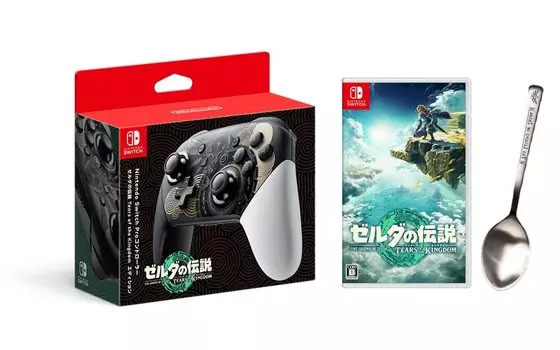 Контроллер Nintendo Switch Pro The Legend of Zelda Tears of the Kingdom Edition The Legend of Zelda Tears of the Kingdom стальная ложка для столовых приборов + -Switch