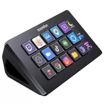 Контроллер потоковой передачи SOOMFON Stream Studio Control Deck 15-клавишная раскладка Контроллер потоковой передачи для создания контента в реальном времени Устройство для сотрудничества стримеров
