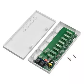 Контроллер Smart Hub 8-канальный концентратор 220 В со светодиодными индикаторами для системы теплого пола белый
