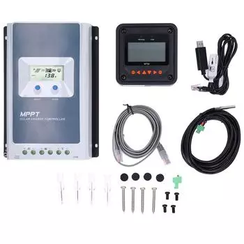 Контроллер заряда солнечной батареи MT50 с дистанционным управлением MPPT 40A 12V 24V с температурным датчиком