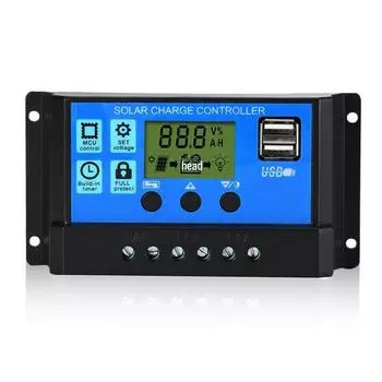 Контроллер заряда солнечной панели 12 В/24 В, от 10 А до 100 А, интеллектуальная система для фотоэлектрического уличного освещения и управления аккумулятором 10a