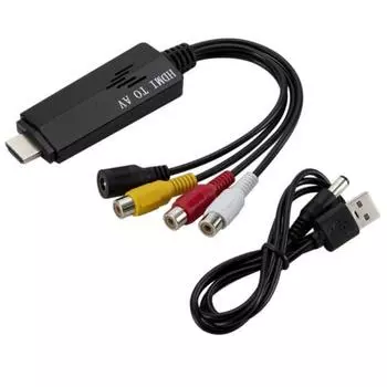 Конвертер HDMI в AV 1080P HDMI между мужчинами и женщинами RCA AV Видео Аудио Конвертер Адаптер Видеорегистратор DVD-телевизор