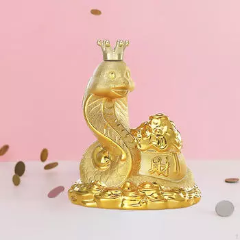 Копилка в виде змеи, китайская статуэтка со знаком зодиака, фигурка животного, копилка для денег, монета для 17x14x20cm