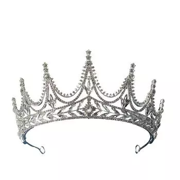 Корейские свадебные украшения ретро дворец барокко корона сплав горный хрусталь свадебное платье свадебный головной убор аксессуары для волос