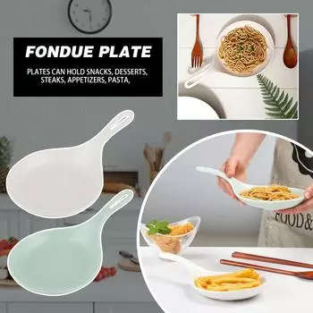 Korean Handheld Dish Fashion White With Handle Large Fries Platter Tray Chicken Fruit Fried New Spoon Snack Cake Plate Dess R7A5 белый