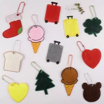 Korean INS Style Luggage Bags with DIY Keychain Pendants and Embroidered Patches