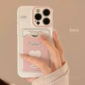 Корейский розовый чехол для телефона Love Card 15promax