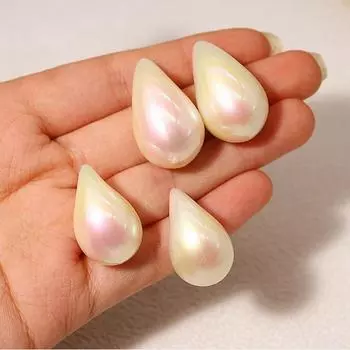 Korean Style Chubby Stud Earrings Geometric Pearls Earring Personality Water Drop Ear Stud Wedding S