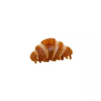 Korean Style Croissant Hair Claw Funny Headwear French Diamond Crab Clip Coffee Kawaii Acetic Acid Shark Clip Hair Accessories