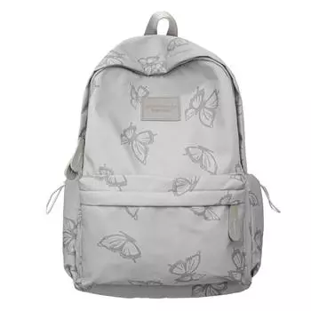 Korean Style Zipper Shoulder Bag Small Pack Casual Backpack Portable Butterfly Backpack Men