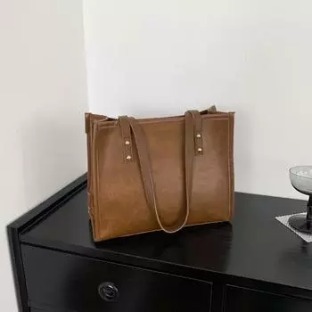Korean version commuter bag high-end underarm bag women s 2024 new winter large-capacity tote bag fashionable shoulder bag чёрный