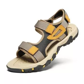 Korean version of casual shoes beach sandals summer men s trendy outdoor sports shoes slippers men s 2025 new one Shoes 38 чёрный