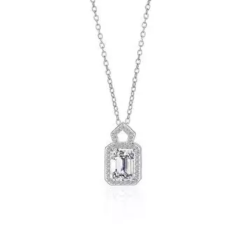 Korean Version of Simple Geometric Polygon Necklace Femininity Ins Cold Wind Pendant Stainless Steel Collarbone Chain