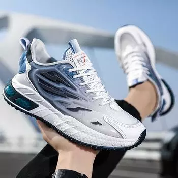 Korean version of the four seasons new thick-soled versatile dad shoes men s fashion trend sports running shoes mesh breathable casual shoes 39