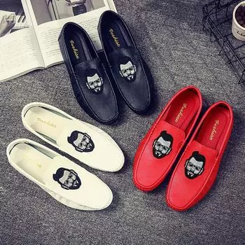 Korean version of tide shoes classic Doudou shoes men s European station casual shoes versatile British tide one-pedal lazy shoes 39
