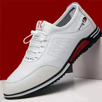 Korean version of trendy little white shoes men s business casual leather shoes soft leather soft sole inner height increase versatile foot sports 39