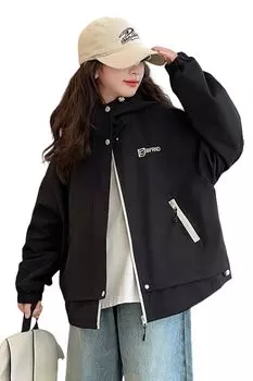 Корейская 120 130 140 150 160 170 Athleta Mountain Начальная школьная одежда [KOSIKINI] Детская одежда, Ветровка, Детская куртка, Верхняя одежда для девочек, чёрный