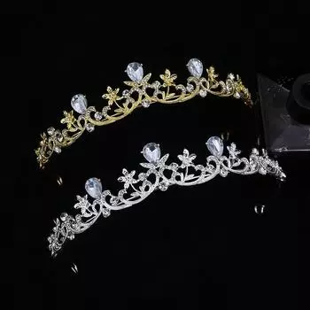 Корейская фея свадебная тиара свадьба день рождения вечеринка цветок венок представление ведущий сплав простая корона тиара