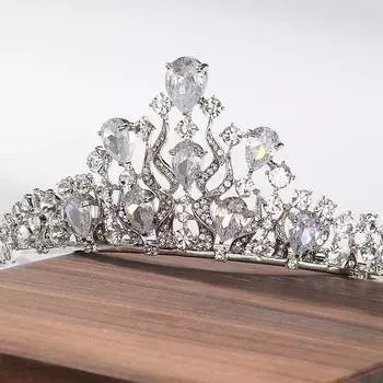 Корейская мода циркон корона модель подиум конкурс красоты корона невеста свадьба головной убор