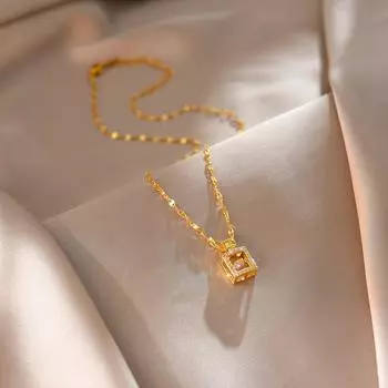 Корейская мода, серия «Бьющееся сердце», подвеска в форме флакона духов, женские ожерелья, милая элегантная женская цепочка на ключицу из нержавеющей стали