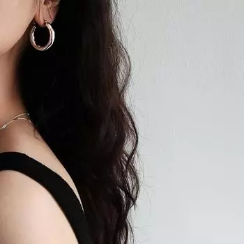 Корейская версия The Style Simple Personality High-end Heavy Worker O-образные серьги женские серьги