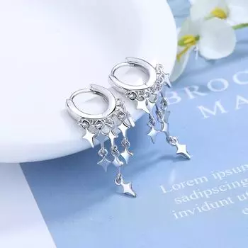 Корейские серьги-подвески с кисточками из стерлингового серебра 925 пробы для женщин и девочек, украшения для свадебной вечеринки Eh1048 золотой