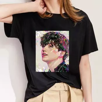 Корейский режим мультфильм аниме топ Korte Mouw футболки Kawaii Vrienden Zomerkleding Voor Dames футболка Kpop Star футболка 4XL