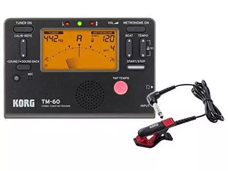 KORG Combo Tuner Metronome Black Set TM-60 TM-60-BK + CM-300-BKRD