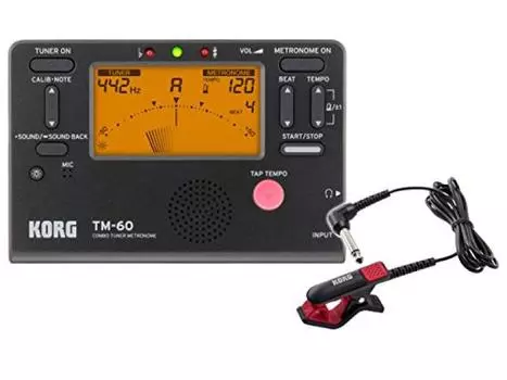 KORG Combo Tuner Metronome TM-60 Black TM-60-BK + CM-300-BKRD Комплект
