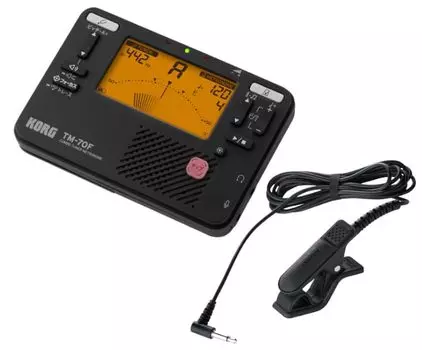Korg Tuner Metronome BK Tuner Microphone BK Set Black TM-70F + CM-400
